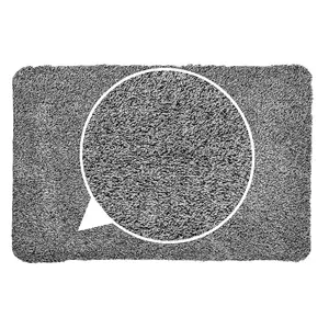 JVL Kensington Machine Washable Barrier Doormat 50x75cm Grey