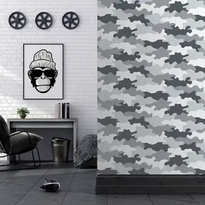 World of Wallpaper Camouflage Wallpaper Grey