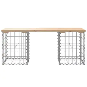 Berkfield Garden Bench Gabion Design 103x31x42 cm Solid Wood Pine