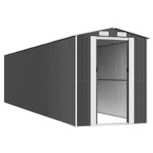 Berkfield Garden Shed Anthracite 192x855x223 cm Galvanised Steel