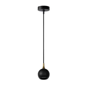 Lucide Favori Modern Pendant Light 9cm - 1xGU10 - Black