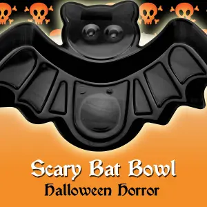 Black 30cm Bat Bowl Scary Halloween Party - Haunted House