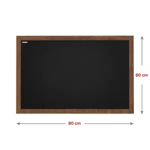 ALLboards Black chalkboard 90x60 cm wooden frame