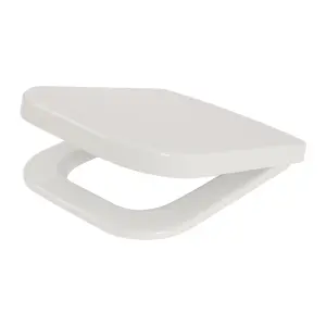 Cooke & Lewis Santoro White Soft close Toilet seat