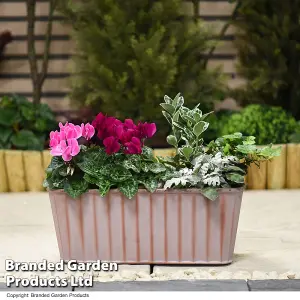 Rust Effect Trough Planter for Garden Outdoor Patio (x2)