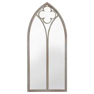 Berkfield Garden Mirror Sand 100x45 cm Iron for Outdoor Use