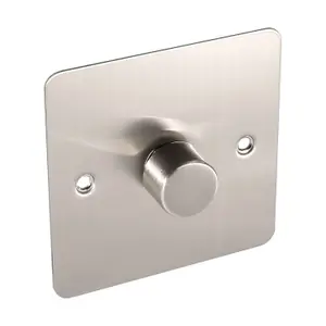 Brushed Chrome LED Dimmer Switch - Single Gang