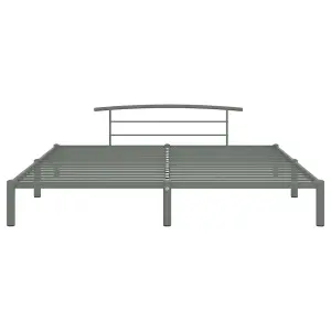 Berkfield Bed Frame Grey Metal 180x200 cm 6FT Super King