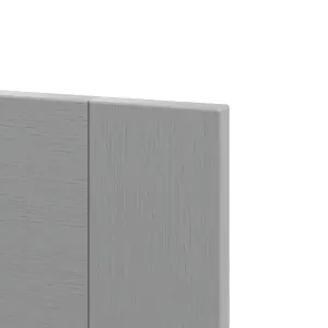 GoodHome Alpinia Painted Matt slate grey wood effect Drawer front, Pack of 4 (H)715mm (W)397mm (T)18mm