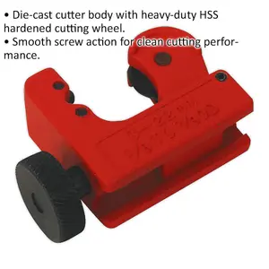 Premium Die-Cast Mini Pipe Cutter with HSS Cutting Wheel for 3 to 22mm Pipes