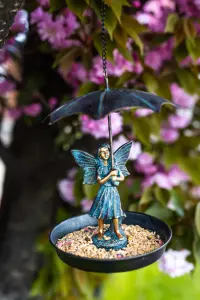 Hanging Wild Garden Bird Feeder Fairy Ornament