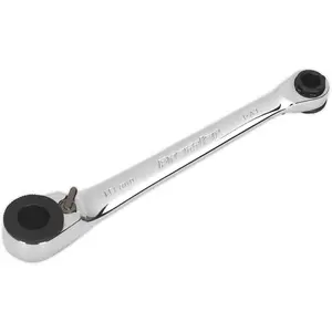 120mm Reversible Ratchet Spanner for 1/4" and 10mm Hex - 72-Tooth Precision Tool