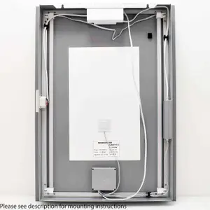 500 x 700mm IP44 LED Bathroom Mirror - Tunable White - Demister & Shaver Socket