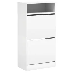 Berkfield Shoe Cabinet White 60x34x116 cm Engineered Wood