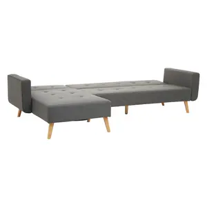 Interiors by Premier Hagen Grey Large Corner Sofa Bed