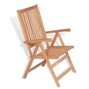 Berkfield Reclining Garden Chairs 2 pcs Solid Teak Wood