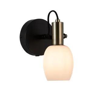 Nordlux Arild Indoor Adjustable Wall Light in Black (Height) 30cm