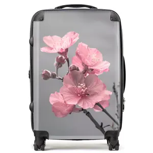 Delicate Pink Flowers Suitcase - Medium