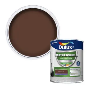 Dulux Weathershield Hazelnut Truffle Satinwood Multi-room Multi-surface paint, 750ml