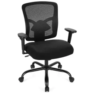 COSTWAY 180kg Big and Tall Mesh Office Chair with Lumbar Support