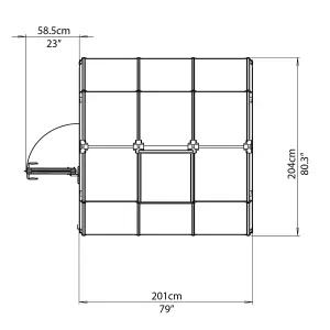 Palram - Canopia Eco Grow Green 6x6 Greenhouse