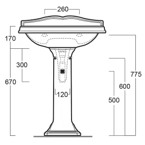 Altara Traditional Basin & Full Pedestal