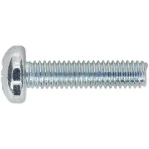 50 Pack Pozi Pan Head Machine Screws - M6 x 25mm - 1mm Pitch - DIN 7985Z Quality