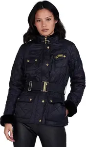 Womens Barbour International Modern International Polarquilt Jacket - Black - UK: 18