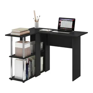 Angulo L-Shape Computer Desk Black / Americano