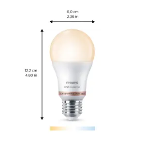 Philips WiZ E27 60W LED Cool white & warm white A60 Dimmable Frosted Light bulb