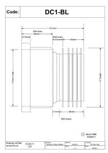 McAlpine DC1-BL Black 4"/110mm Drain Connector