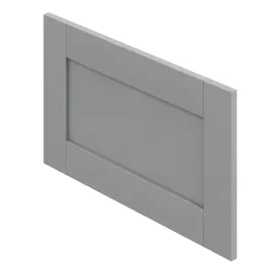 GoodHome Alpinia Matt slate grey wood effect Shaker 2 drawer front, bridging door & bi fold door 600mm