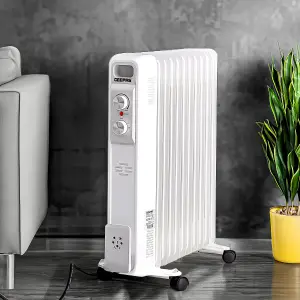 Geepas Electric 2500W Oil Filled Radiator 11 fin Electric Heater