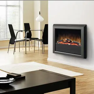 Dimplex Bach Optiflame Electric Fire with Wall Mounted Fitting - Black -