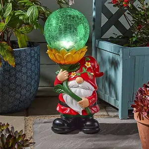 Solar Wizard Ornament with Colour Changing LED's