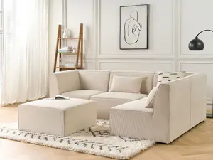 Sofa with Ottoman LEMVIG Light Beige Left Hand