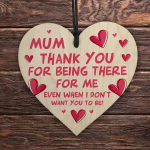 Red Ocean Wooden Heart Gifts for Mum - Perfect Mother's Day Gift to Show Your Love and Appreciation - Mum Birthday Gifts -