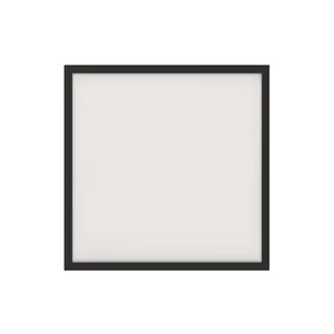 Jemison Matt Black Aluminium effect Square Neutral white LED Light panel (L)595mm