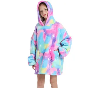 Bronzing Gold Oversized Kids Blanket Hoodie