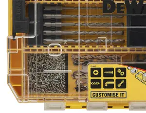 Dewalt DWST1-70702 TStak Combo II + IV Tool Storage Box 2 Drawers + 85 Piece Set