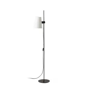 Luminosa Lupe Floor Lamp Task Black, E27