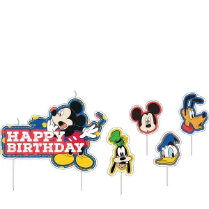 Disney Mickey Mouse Happy Birthday Candle Set (Pack of 17) Multicoloured (One Size)