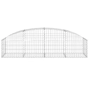 Berkfield Arched Gabion Basket 200x50x40/60 cm Galvanised Iron