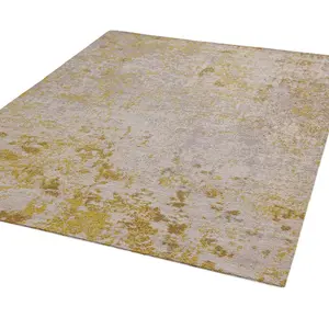 Yellow Abstract Outdoor Rug, Abstract Stain-Resistant Rug For Patio Decks, 2mm Modern Outdoor Area Rug-200cm X 290cm