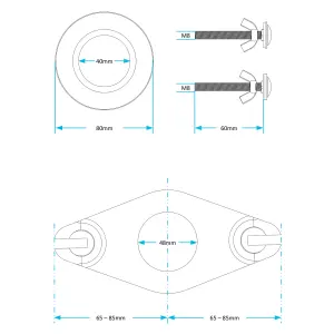 Close Coupling Kit for WC Toilet Pan Cistern Doughnut Fixings Plate Donut