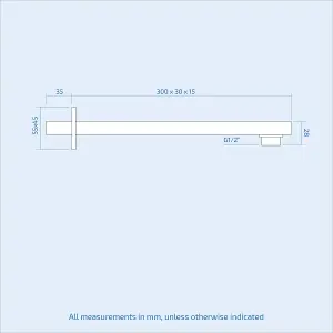 Square 2 Dial 1 Way Concealed Thermostatic Shower Mixer Valve Head Set