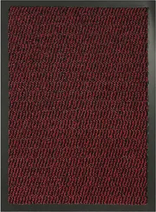 KAV Pack of 2 Door Mat Dirt Trapper for Indoor and Outdoor Non Slip, Floor and Kitchen Doormats Super Absorbent (40 X 60) (Red)