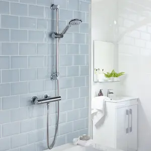 Bristan Divine Gloss Chrome effect Wall-mounted Thermostatic Mixer shower