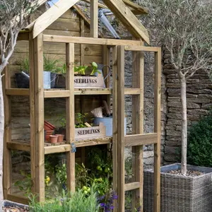 Forest Garden Georgian wall Greenhouse with Auto vent