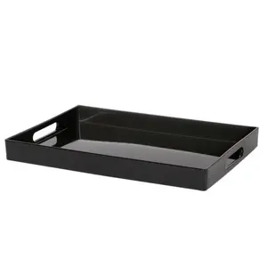 Argon Tableware Plastic Tray (Set of 3) Black